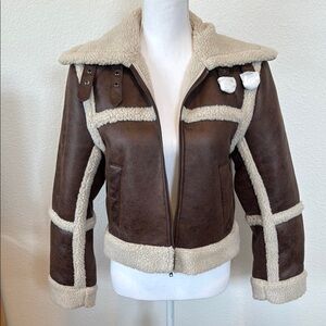 Brown Shearling Women's Jacket